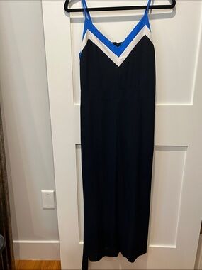 Banana Republic Navy V-Neck Jumpsuit